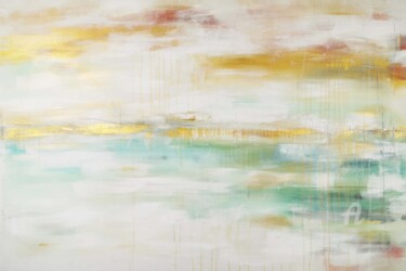 绘画 标题为“OCEAN VIEW - NO 3” 由Stefanie Rogge, 原创艺术品, 丙烯 安装在木质担架架上