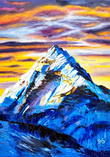 Mountain top. 图画 标题为“Mountain top.” 由Svetlana Samsonova, 原创艺术品, 油
