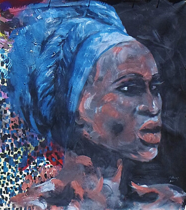 绘画 标题为“Mama Africa” 由Mbongeni, 原创艺术品, 丙烯