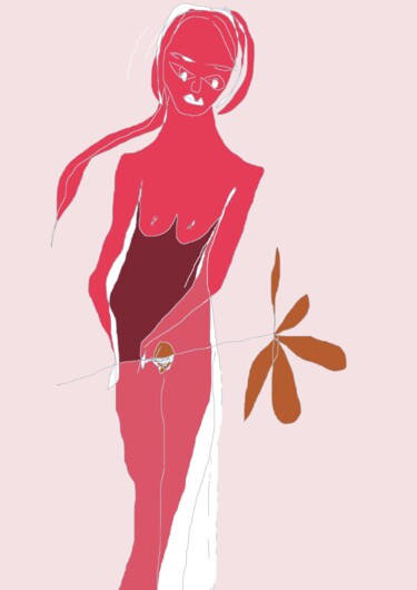 Arte digital titulada "FLOR" por Ro Model, Obra de arte original, Pintura Digital