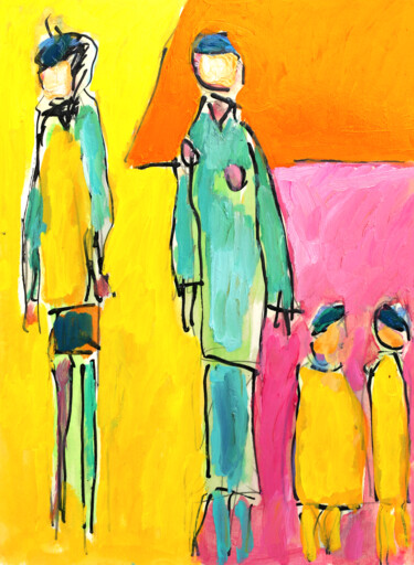 Peinture intitulée "Chemin de vie" par Jean Mirre, Œuvre d'art originale, Huile