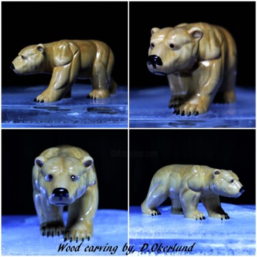 Skulptur mit dem Titel "MY BOY" von Douglas Okerlund, Original-Kunstwerk, Holz