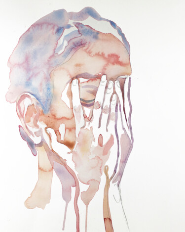 Grief Painting titled "Grief" by Elizabeth Becker, Original Artwork, Watercolor