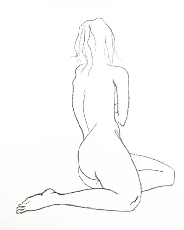 Disegno intitolato "Grounded No. 4" da Elizabeth Becker, Opera d'arte originale, Carbone
