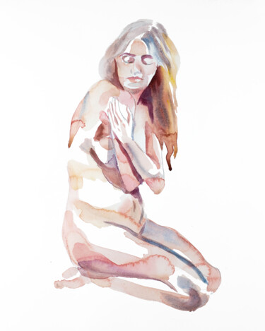绘画 标题为“Grounded No. 5” 由Elizabeth Becker, 原创艺术品, 水彩