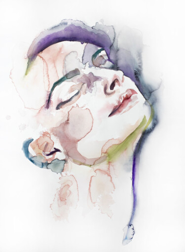 Immersed No. 2 绘画 标题为“Immersed No. 2” 由Elizabeth Becker, 原创艺术品, 水彩