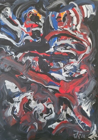 Painting titled "Arrest" by Andrew Walaszek, Original Artwork, Acrylic
