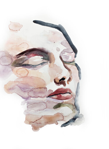 Interlude No. 4 绘画 标题为“Interlude No. 4” 由Elizabeth Becker, 原创艺术品, 水彩