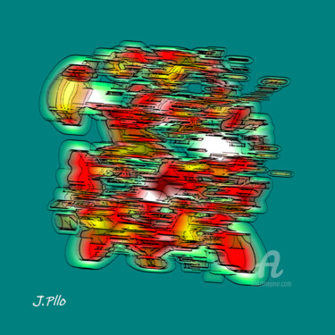 Arte digital titulada "Cargomoto" por Joseph Pllo, Obra de arte original, Pintura Digital