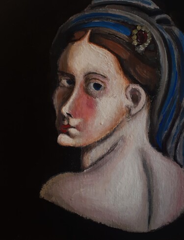 Peinture intitulée "Dame Obscurantis, L…" par Amazeigh Bouzékri, Œuvre d'art originale, Huile Monté sur Châssis en bois