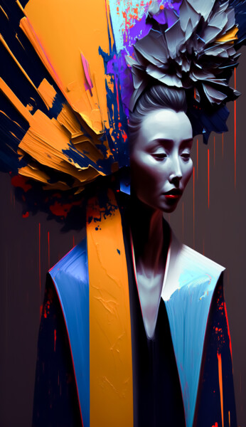 数字艺术 标题为“past beauty” 由Andrea Tscherbner, 原创艺术品, AI生成的图像