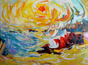 제목이 "The Sun and Sea"인 미술작품 Nikol Aghababyan로, 원작, 기름
