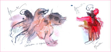数字艺术 标题为“for damn dog Freddi…” 由Дима Dima Вильмс Wilms (Рок-Живописец Rock-Painter), 原创艺术品, 水彩