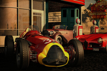 数字艺术 标题为“Alfa Romeo 158 Alfe…” 由Jan Keteleer, 原创艺术品, 2D数字工作