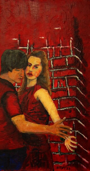 「Red」というタイトルの絵画 Timothy Seeryによって, オリジナルのアートワーク, アクリル
