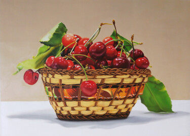 Still life with fuits II 绘画 标题为“Still life with fui…” 由Simona Tsvetkova, 原创艺术品, 油 安装在木质担架架上