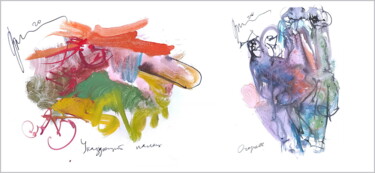 pointing finger - queue doigt pointé - file d'attente 제목이 "pointing finger - q…"인 디지털 아트 Дима Dima Вильмс Wilms (Рок-Живописец Rock-Painter)로, 원작, 수채화