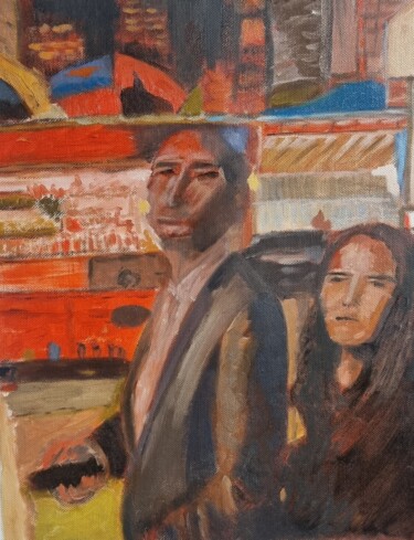 Peinture intitulée "Expression" par Sofiane Hadji, Œuvre d'art originale, Huile Monté sur Châssis en bois