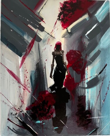 绘画 标题为“L’allure” 由Koffin’S Bryan Houessou, 原创艺术品, 丙烯 安装在其他刚性面板上