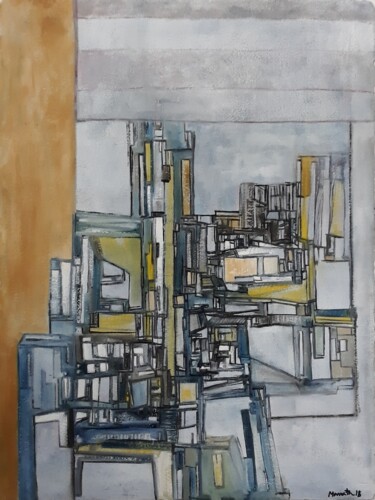 Pittura intitolato "Luz da tarde" da Onofre Manata, Opera d'arte originale, Olio