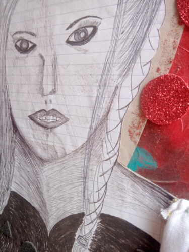 Verónica Collages titled "Verónica" by Maria De Los Ángeles Posadas (Cati), Original Artwork, Tape