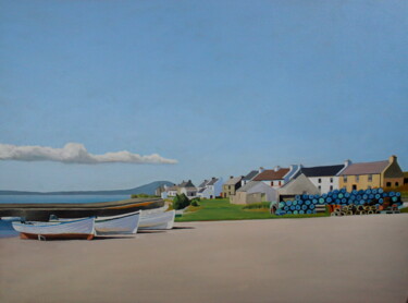 Inishbofin Panorama Peinture intitulée "Inishbofin Panorama" par Emma Cownie, Œuvre d'art originale, Huile