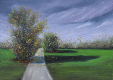 "The road to the home" 绘画 标题为“"The road to the ho…” 由Tetiana Teresh, 原创艺术品, 油