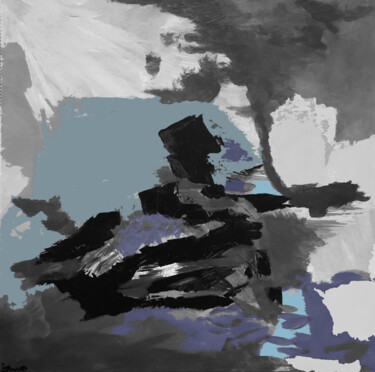 Arte digitale intitolato "Le réveil du volcan…" da Stéphanie Jouve Atallah, Opera d'arte originale, Pittura digitale