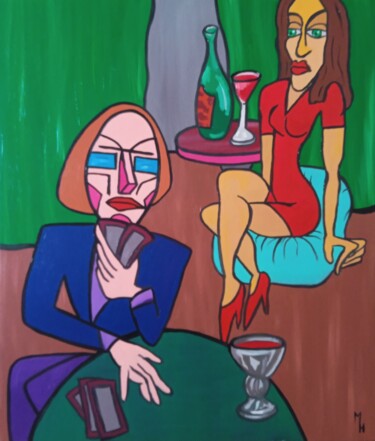 Painting titled "All in" by Maximilian Honderflenik, Original Artwork, Oil