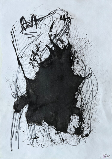 图画 标题为“y#iE / Mother’s Mil…” 由Leni Smoragdova, 原创艺术品, 墨