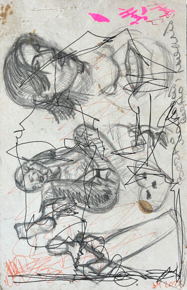 oed4 / Yellow revolution - {$M} Drawing Tekening getiteld "oed4 / Yellow revol…" door Leni Smoragdova, Origineel Kunstwerk, Potlood