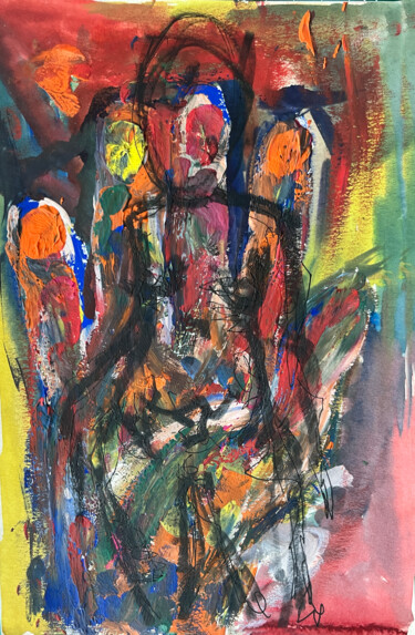 제목이 "h34h / In Search of…"인 그림 Leni Smoragdova로, 원작, 구아슈