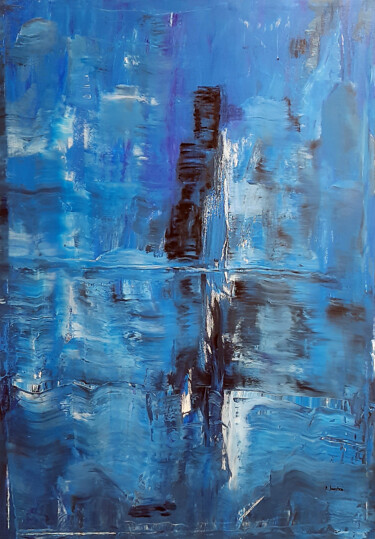 Peinture intitulée "Castle in Arctic mi…" par Patrick Joosten, Œuvre d'art originale, Acrylique Monté sur Châssis en bois
