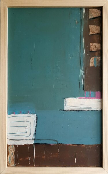 Duality no. 2 Painting titled "Duality no. 2" by Iulia Paun, Original Artwork, Acrylic Mounted on Wood Stretcher frame