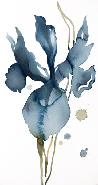 绘画 标题为“Iris No. 147” 由Elizabeth Becker, 原创艺术品, 水彩