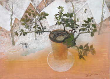 Painting titled "Day off" by Sergej Pisarenko, Original Artwork, Oil