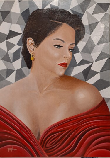 Malarstwo zatytułowany „Love in Red” autorstwa Tomasz Krzysztof Nowak, Oryginalna praca, Akryl