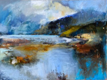 Painting titled "UNITY series- origi…" by Oksana Petrova, Original Artwork, Oil Mounted on Wood Stretcher frame