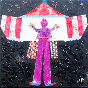 제목이 "Le clown fasse à so…"인 미술작품 Maguie Mesguich로, 원작, 아크릴