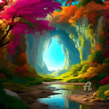 Digital Arts titled "Mind Relaxing Artwo…" by Phoenix Arts, Original Artwork, Digital Painting