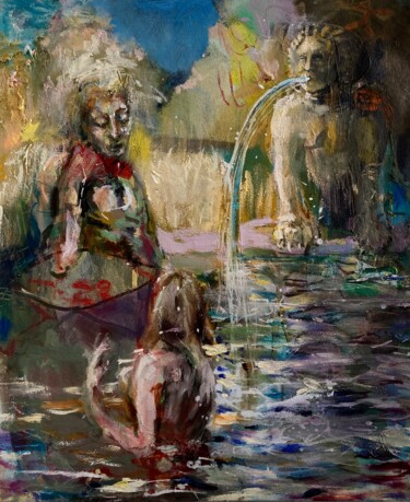 Painting titled "Prix Jouvence" by Gilles Glaçon, Original Artwork, Acrylic Mounted on Wood Stretcher frame