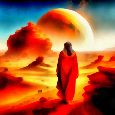 Digital Arts titled "The Red Planet's Ar…" by Bachir Reddioui, Original Artwork, AI generated image