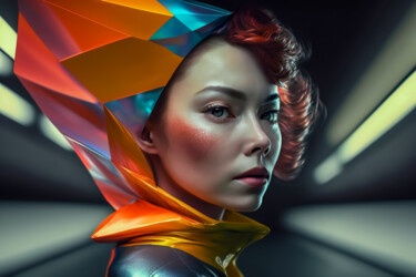 Digital Arts titled "Colorful Girls - No…" by Andrea Tscherbner, Original Artwork, AI generated image