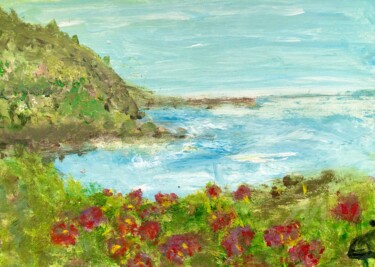 绘画 标题为“Paysage marin” 由Julien Danaux (Artdanaux), 原创艺术品, 丙烯 安装在木质担架架上