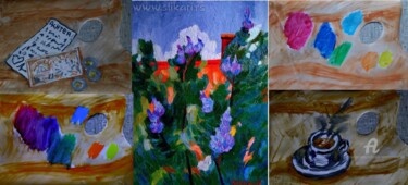 Des que lilas fleurit, je suis desole, une autre annee passe Painting titled "Des que lilas fleur…" by Slobodan Spasojevic (Spaki), Original Artwork, Pastel