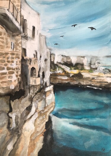 Above the Cliff Malerei mit dem Titel "Above the Cliff" von Kelly Allison, Original-Kunstwerk, Acryl