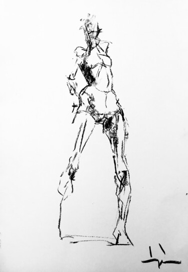 图画 标题为“Study #1 (inspired…” 由Dominique Dève, 原创艺术品, 木炭