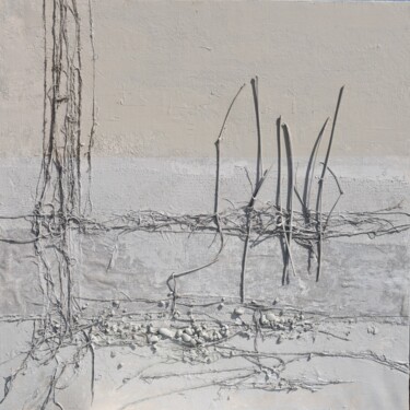 Schilderij getiteld "Plage après la temp…" door Florence Hernandez, Origineel Kunstwerk, Acryl Gemonteerd op Frame voor hout…
