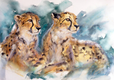 Painting titled "The Shadow of Shade" by Ksenia Lutsenko, Original Artwork, Watercolor