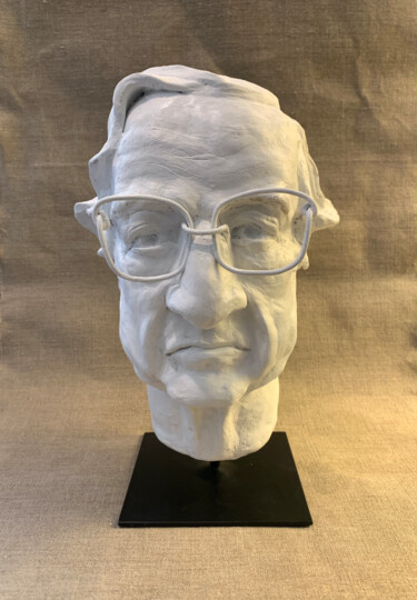 Sculptuur getiteld "DEAR NOAM," door Robert Inestroza, Origineel Kunstwerk, Gips